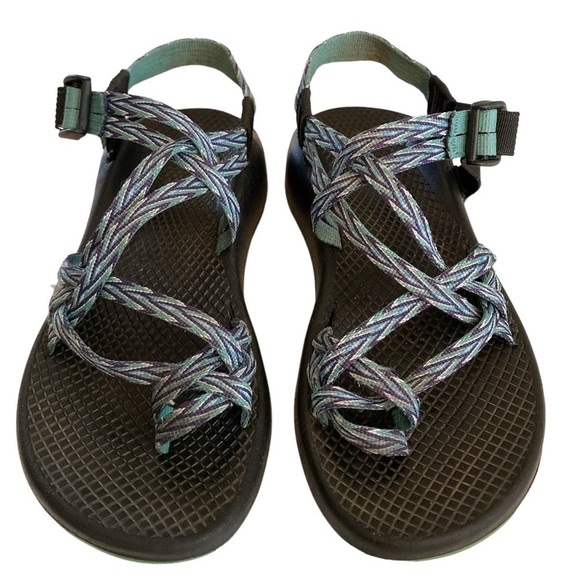 Chaco Zx2 Classic Sandals in Blue and White - size 6 - Picture 1 of 7